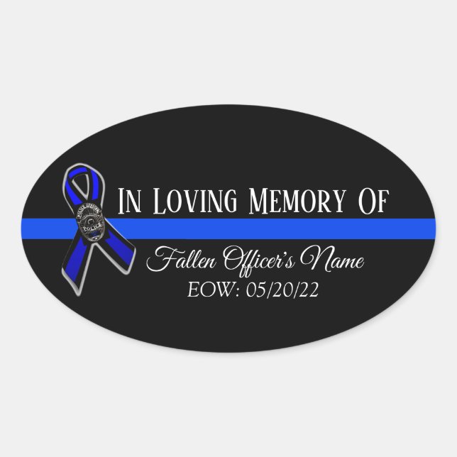 IN DER LIEBENEN VERSPRECHUNG ÜBER DIE POLIZEI DER  OVALER AUFKLEBER (Vorderseite)