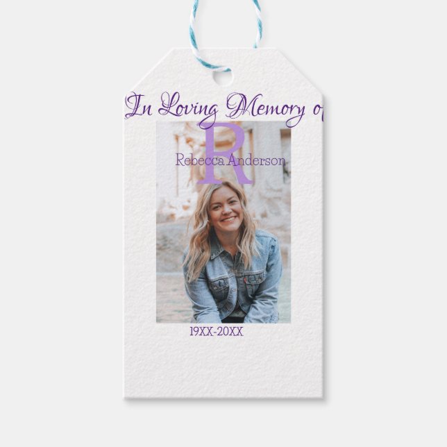 In der liebevollen Erinnerung an den Speicher-Keep Geschenkanhänger (Vorderseite)