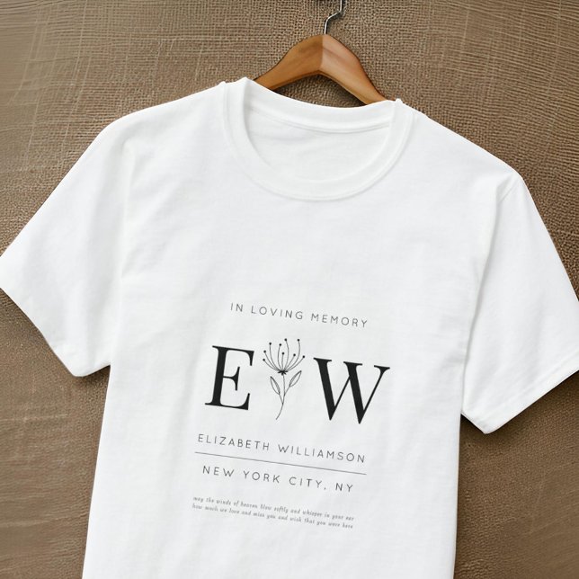 In der Love Memory Memorial Modern Quotenfoliage T-Shirt (Von Creator hochgeladen)