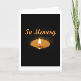 In der Memory Candle glühen Karte
