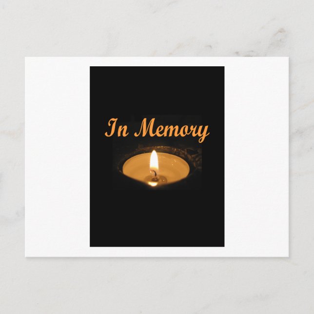 In der Memory Candle glühen Postkarte (Vorderseite)