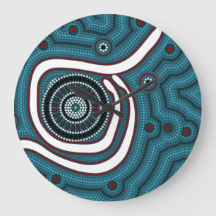 In der Mitte von Nirgendwo - In the middle of nowh Große Wanduhr