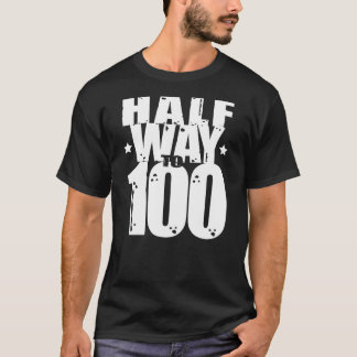 In der Mitte zu lustigem 50. Geburtstag 100 T-Shirt
