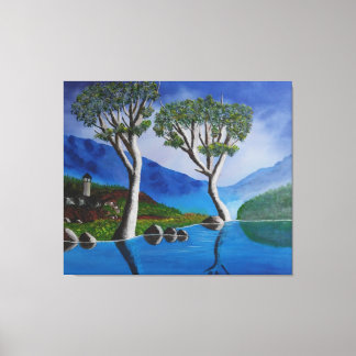 In der Nähe des DMZ Korea River Lookout Tower Leinwanddruck