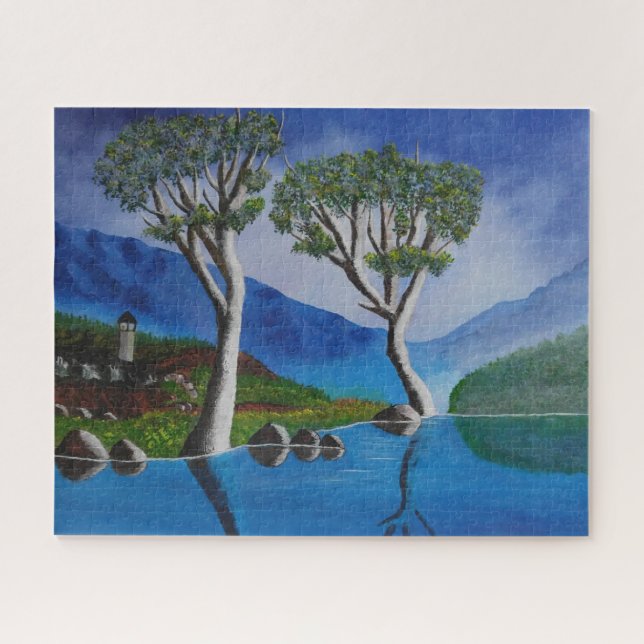 In der Nähe des DMZ Korea River Lookout Tower Puzzle (Horizontal)