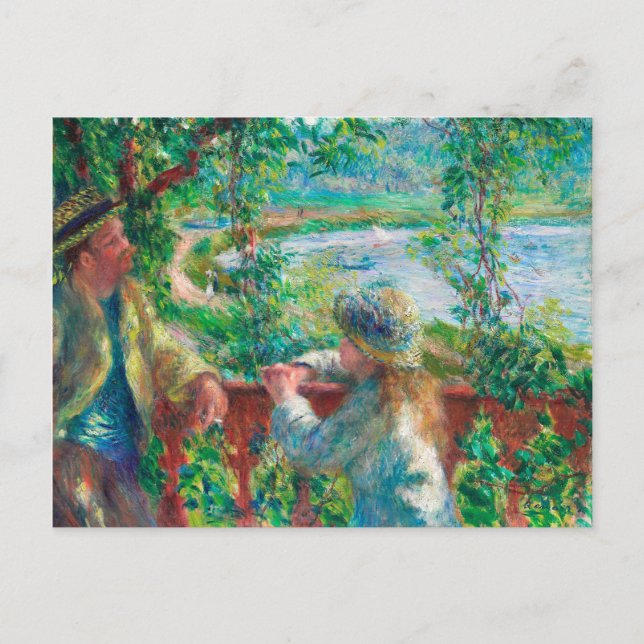 In der Nähe des Sees von Renoir Impressionist Male Postkarte (Vorderseite)
