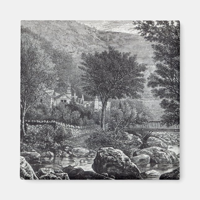 in der Nähe von Lynmouth, aus "Leisure Hour", 1888 Magnet (Vorne)