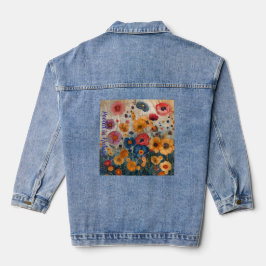 In der Natur gewurzelt, die Denim Jacket der Fraue Jeansjacke