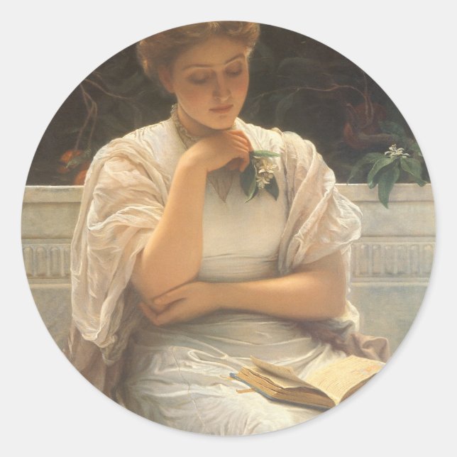 In der Orangerie von Charles Edward Perugini Runder Aufkleber (Vorderseite)