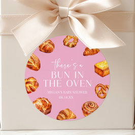 In der Ovenbrotdusche ist ein Bun. Runder Aufkleber