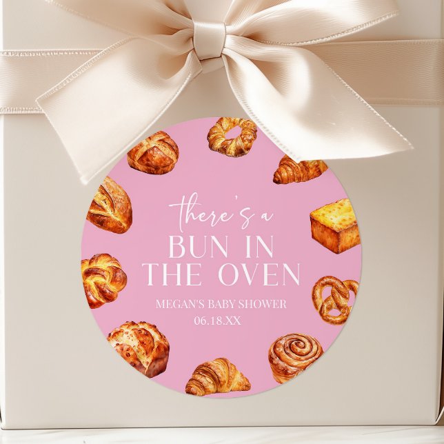 In der Ovenbrotdusche ist ein Bun. Runder Aufkleber (Von Creator hochgeladen)