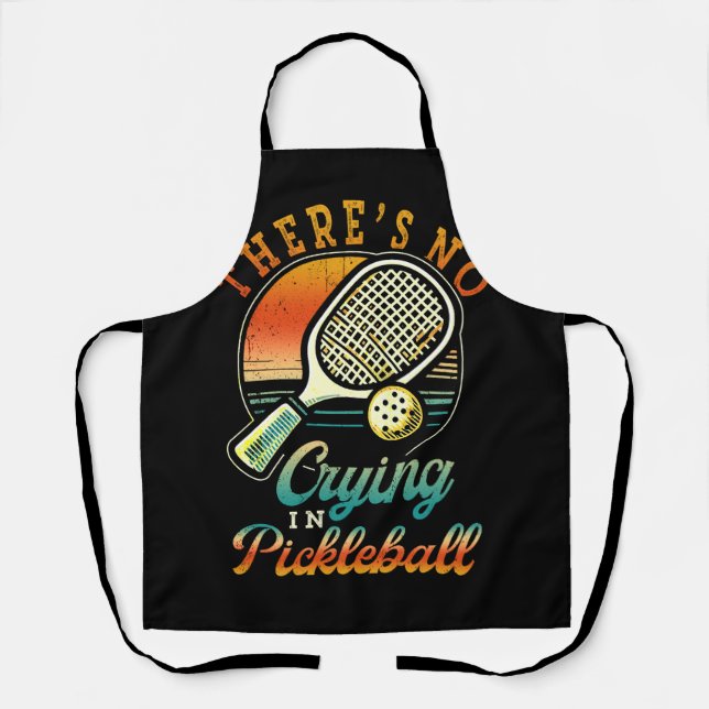 In der Pickleball Sports Liebe Retro P Schürze (Vorderseite)