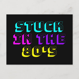 In der Retro-Neon der 80er Jahre stecken Postkarte