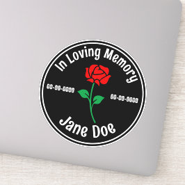 In der Rose des liebenden Gedächtnisses dunkel Aufkleber