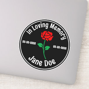 In der Rose des liebenden Gedächtnisses dunkel Aufkleber