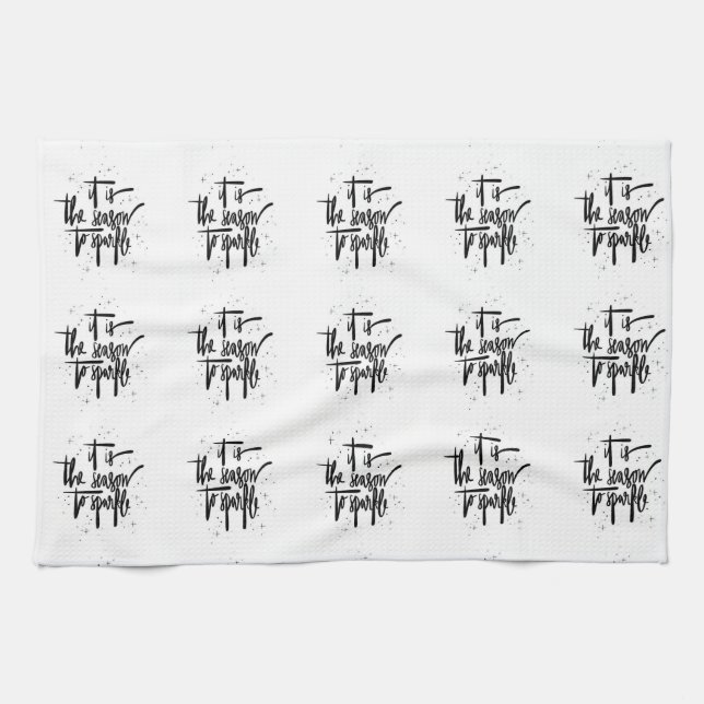 **IN DER SAISON** CHRISTMAS KÜCHE STADTSPARKLE HANDTUCH (Horizontal)