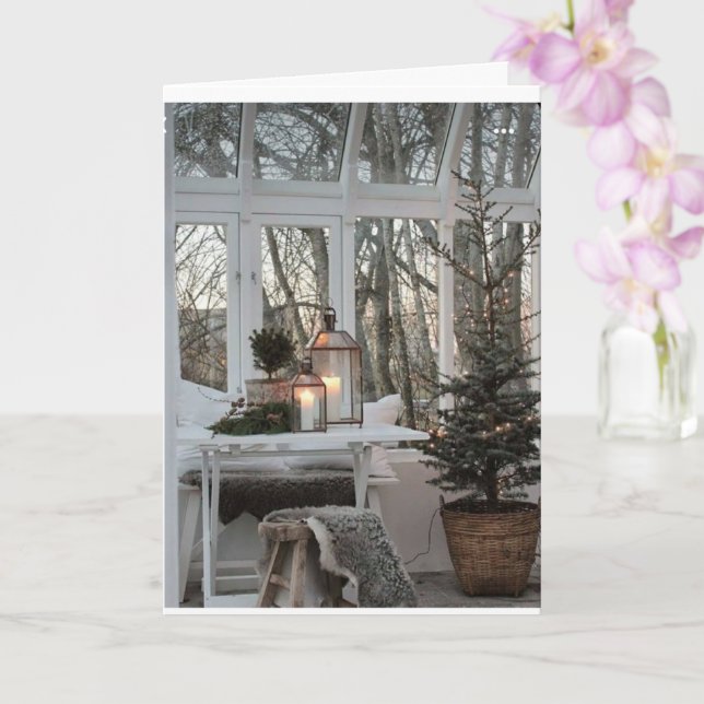 IN DER SAISON "DENKE AN EUCH" WEIHNACHTEN KARTE (Orchidee)