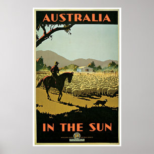 In der Sonne ~ Australien Vintage Travel Poster