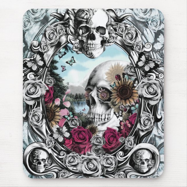 In der Spiegellandschaft Schädel. Mousepad (Vorne)