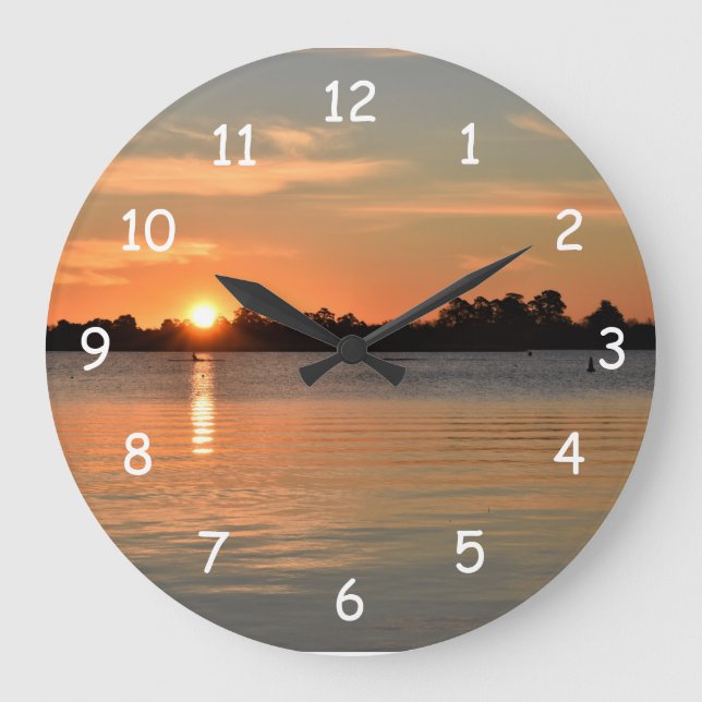 In der Sunset-Uhr gefangen Große Wanduhr (Vorderseite)