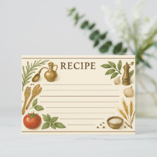 In der Toskana-Rezeptkarte eingehüllt