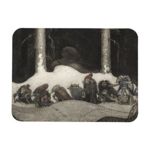 In der Weihnachtsnacht, 1913 von John Bauer Magnet