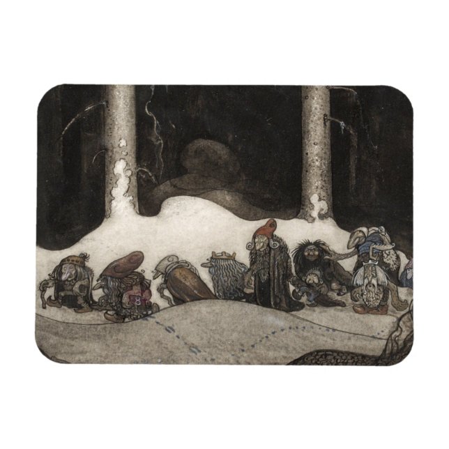 In der Weihnachtsnacht, 1913 von John Bauer Magnet (Horizontal)