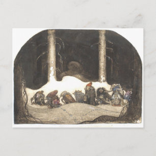 In der Weihnachtsnacht John Bauer Postkarte