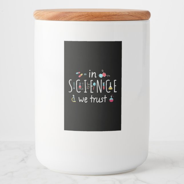 In der Wissenschaft vertrauen wir Lebensmitteletikett (Vorderseite)