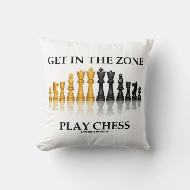 In der Zone spielen Schachratgeber Schach Set Stüc Kissen (Vorderseite)