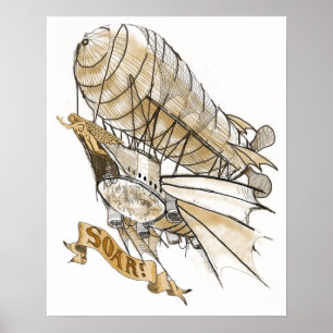 "In der Zukunft werden wir in die Höhe schießen!" Poster