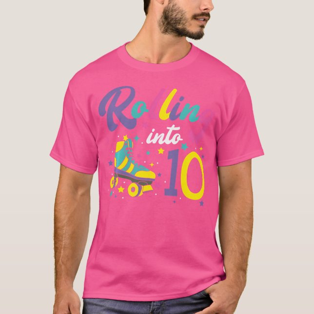 In die 10 Roller Skates 10. Geburtstag Roller T-Shirt (Vorderseite)