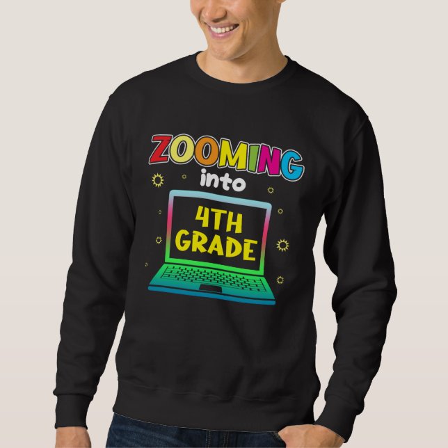 In die 4. Klasse zoomen Sweatshirt (Vorderseite)