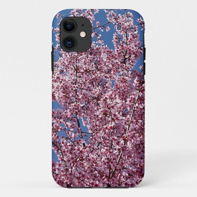 In die blauen japanischen Kirschblüten Case-Mate iPhone Hülle (Rückseite)