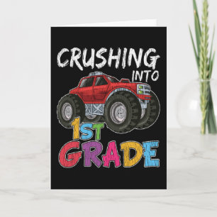 In die erste Klasse rasen - Geschenk für LKW-Fans- Karte