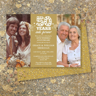 In die Ewigkeit 50. Hochzeitstag 2 Foto Einladung