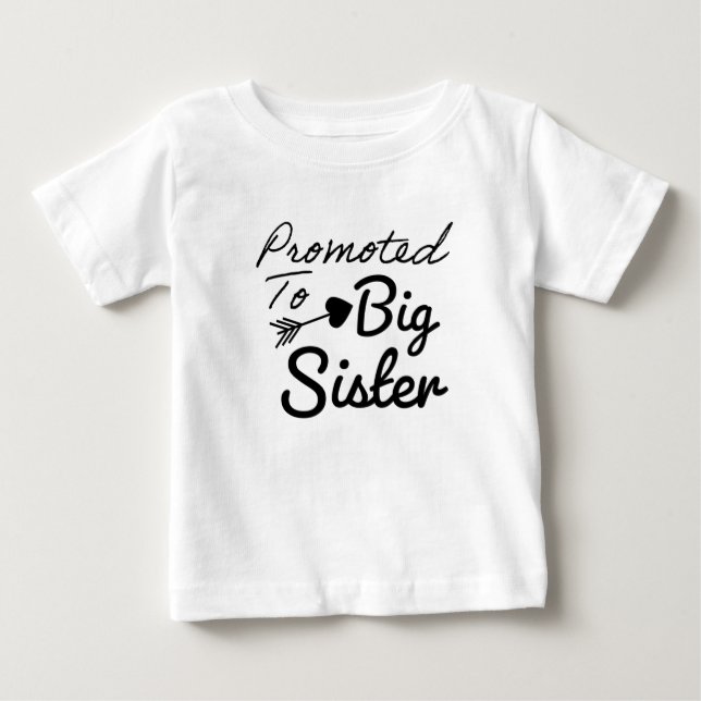 In die große Schwester befördert, zeigt Schwangers Baby T-shirt (Vorderseite)