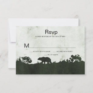 In die Grün-Landschaft der wilden Rost-Grünen-UAWG RSVP Karte