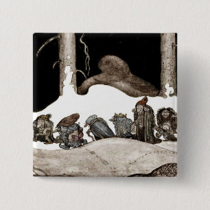 In die Heilige Nacht Tomte-Nisse Button
