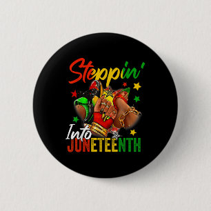 In die Juneteenth Afro Woman Black Girls Sn Button