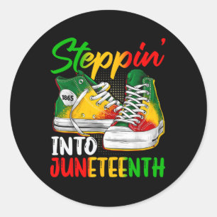 In die Juneteenth Afro Woman Black Girls Sn Runder Aufkleber