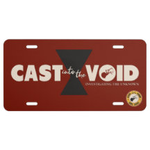 In die leere rote Vanity-Lizenzplatte geschleudert