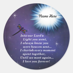 In die Lichthupe der Libellen Runder Aufkleber