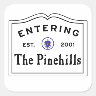 In die Pine Hills Plymouth MA Quadratischer Aufkleber