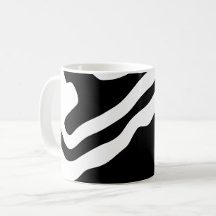 In die Tiefe: Abstrakt Schwarz und Weiß Kaffeetasse