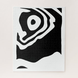 In die Tiefe: Abstrakt Schwarz und Weiß Puzzle