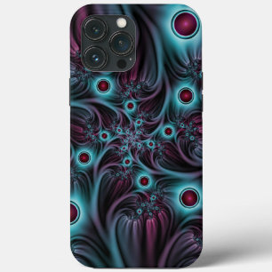 In die Tiefe Abstraktes Fraktal Blau rosa Kunst Case-Mate iPhone Hülle