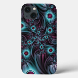 In die Tiefe Abstraktes Fraktal Blau rosa Kunst Case-Mate iPhone Hülle