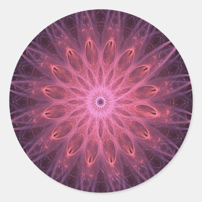 In die Tiefe eintreten Runder Aufkleber (Vorderseite)