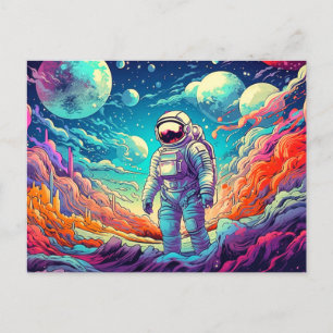 In die unbekannte Illustration Postkarte